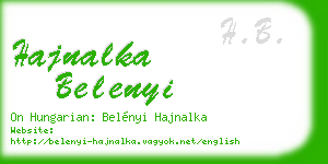 hajnalka belenyi business card